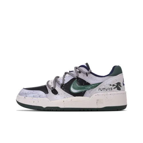 Nike Full Force Устойчивые к истиранию Низкие Кроссовки для скейтбординга Мужские Серый Зеленый