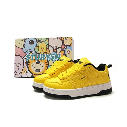 STUR YSN Износостойкий и Легкий Низкий Топ Скейтборд Кроссовки Женские Желтые