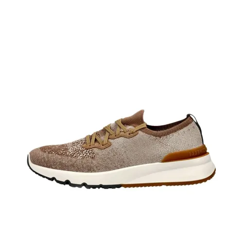 BRUNELLO CUCINELLI Амортизация Низкий Топ Повседневная Обувь Мужская Коричневая