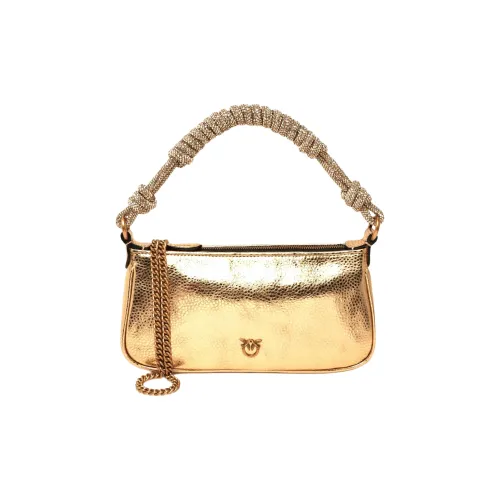 PINKO Half Moon series Ламинированная кожа Сумка Мини Женская Золотая