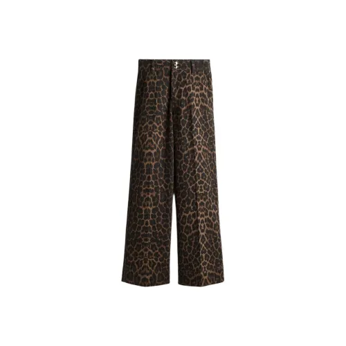 H M Коричневый Леопардовый принт Женские Джинсы