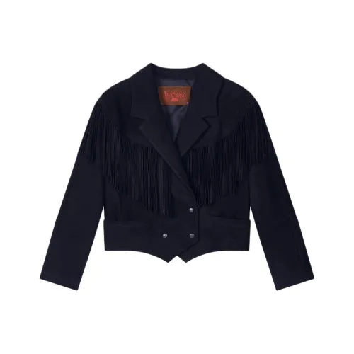 Asif calie FW25 Нубук Кисточка Куртка Кожа Куртка Женская