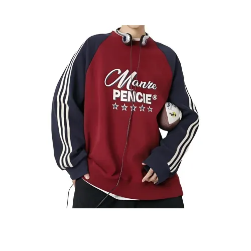 BONAS Мужские бейсбольные джерсы бордового цвета