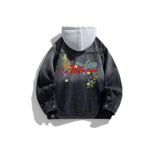 FALIAMS Градиент Серый Унисекс Джинсовые Куртки