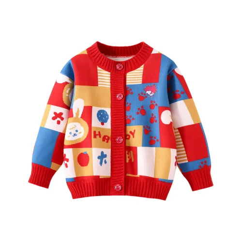 SNOOPY Красный Флис Подкладка Детские Свитера