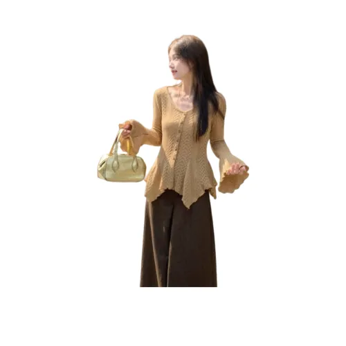 XIANSINIAO Хаки Женская Трикотажная