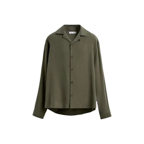 ZARA Khaki Мужские Рубашки