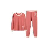 ZF-Свет Мягкий флис Комплект нижнего белья (Ржаво-красный)