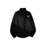 [Легко чистить] Черный (Крутой Собака Логотип на груди с Ненавозящим)