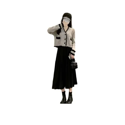 XIANSINIAO Длинное платье с длинными рукавами женское