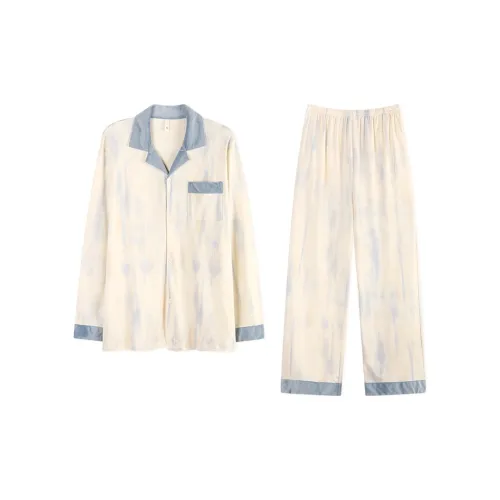 Mulong Family Экрю Мужские Пижамные Комплекты