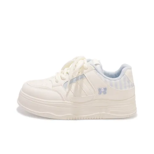 BLUBLONC Slip-resistant Abrasion-resistant Low-top Skateboard Shoes Women's Blue BLUBLONC Противоскользящие Износостойкие Низкие Кеды для Скейтбординга Женские Синие