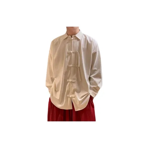 JIARONG Бежевый Унисекс Рубашки