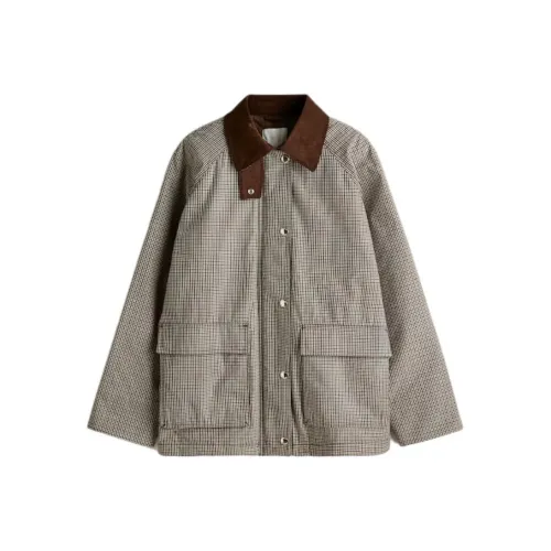 H M Коричневый Клетчатый Женские Куртки