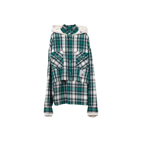 Maison Mihara Yasuhiro FW25 Толстовка Комбинированная Клетчатая Рубашка Женская