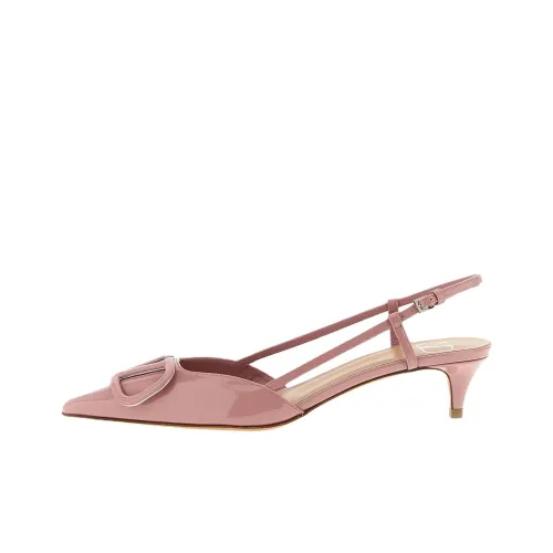 Valentino Garavani Vlogo Signature Конусный каблук Высокие каблуки 4 см Женские Розовый