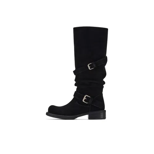 GG CC Колено Высокие сапоги Женские Черный