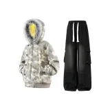 Серый камуфляж топ + черные штаны