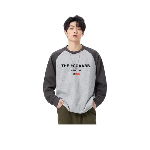CCAABB Фотиния Серый + Темно-Серый Мужские Свитшоты