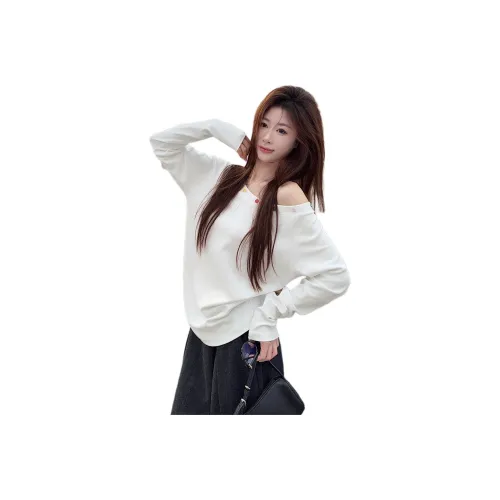 LANGQING Белый Женские T-рубашки