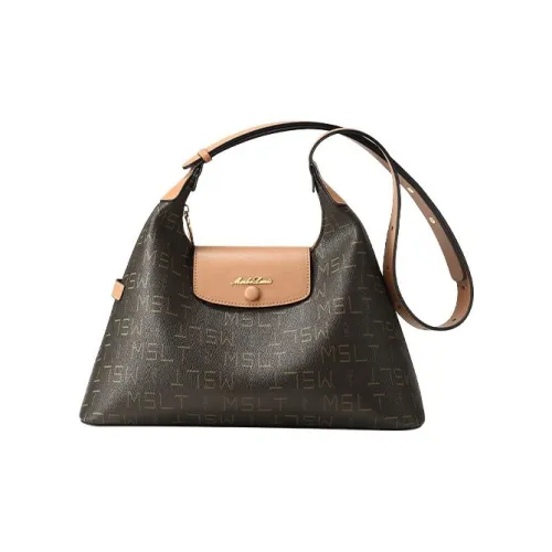 MashaLanti PVC с синтетической кожей сумка через плечо стандартная женская кофейно-чайный коричневый