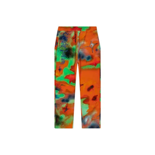 Converse x Come Tees Shapes Широкие брюки Флис Повседневные брюки Унисекс Апельсин Красный