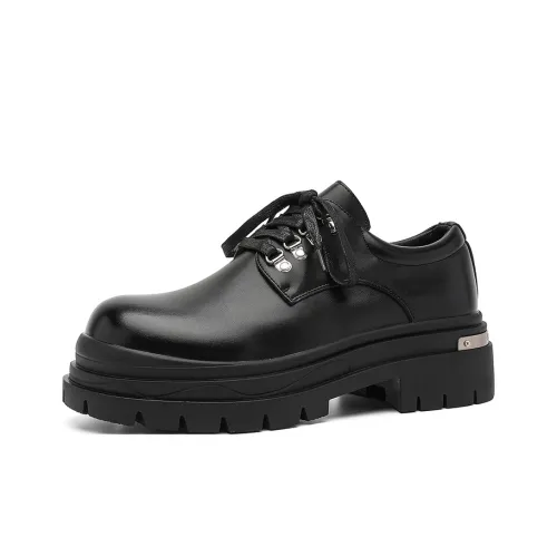 ZHENRAN Модный Металлический Застежка Derby Обувь Повседневные Кожаные Туфли Мужские