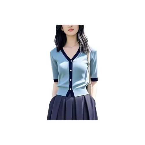 XIANSINIAO Синий [Высококачественная ткань] Женский трикотаж