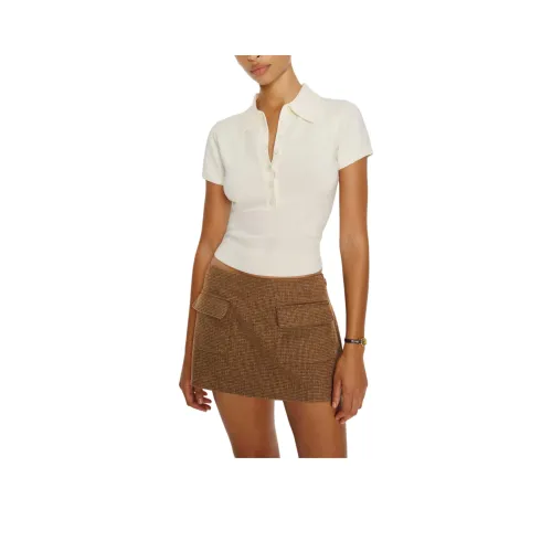 Reformation Bentley Cotton Sweater Polo Women's