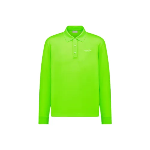 DIOR Поло Мужское Неоновый Зеленый