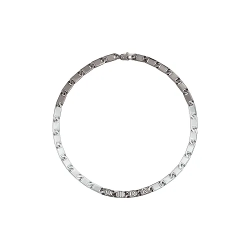 DIOR Брасс Колье Мужской Серебряный Рутений