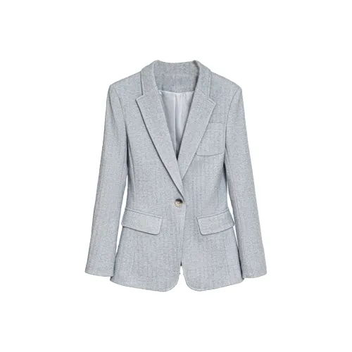 DonnaZilan Шерстяной Бизнес Костюм Пальто Женское Элегантное Коммутирование Минималистский стиль Утягивающий Премиум Feel Костюм