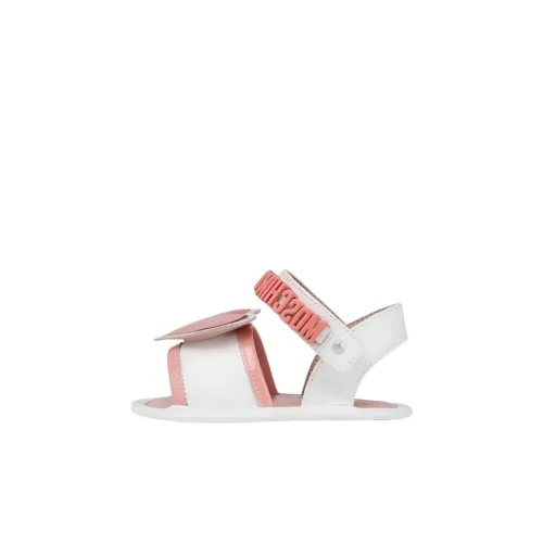 MOSCHINO Низкий топ Предходячая обувь для малышей Белый Розовый Малыш