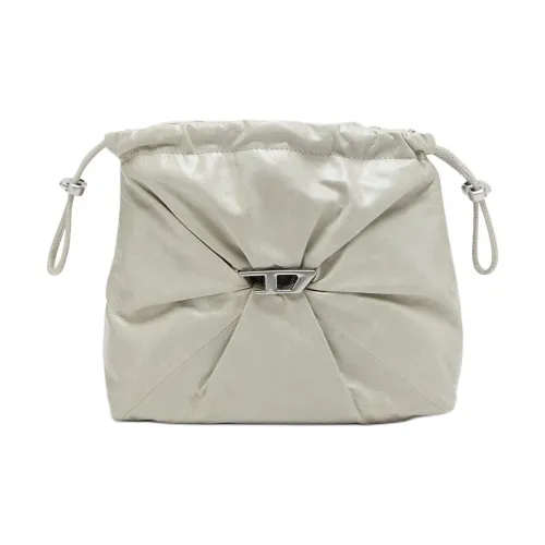 DIESEL Коровья кожа Сумка на плечо Женская Серый Белый