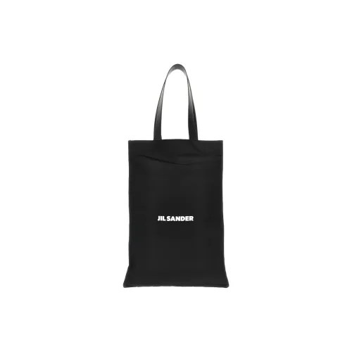 JIL SANDER Хлопок с льном тоут сумка для покупок сумка большая женская черная