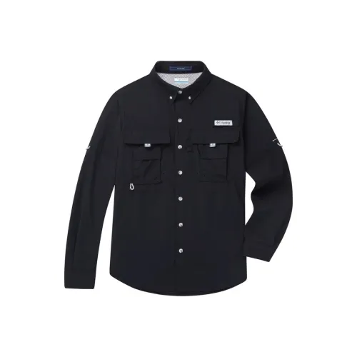 Columbia Длинный рукав рубашка мужская черная