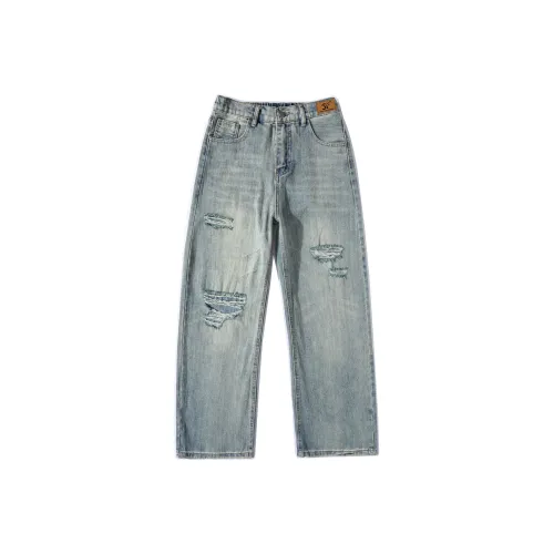 SAME FLOW Мятно-зеленый [Базовый стиль позиционирования] Унисекс Джинсы