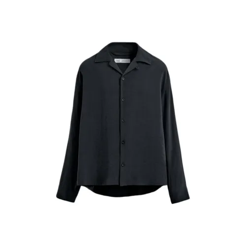 ZARA Мужские черные рубашки