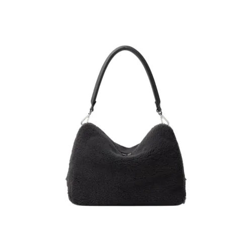 FENDI Shearling Сумка через плечо Большая Женская Темно-серая