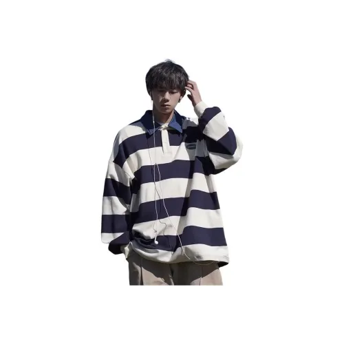 BONAS Темно-синий синий мужской свитшот