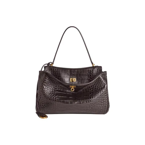 Balenciaga Rodeo Телячья кожа Сумка через плечо Средний Женская Кофейный