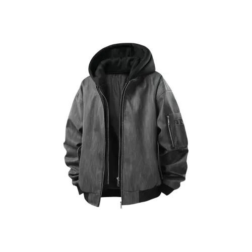 BIXING Темно-серый унисекс куртки