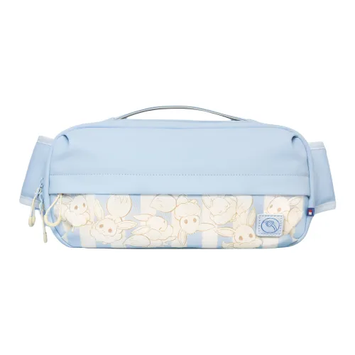 POKEMON Nintendo Switch Коллаборация Eevee Узор Сумка через плечо Унисекс Синий