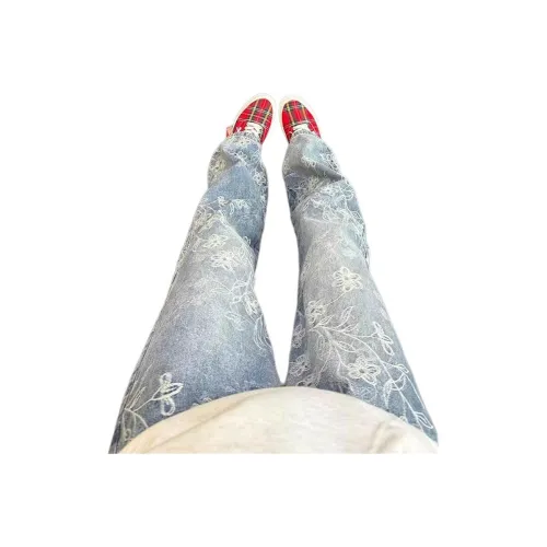 DAFK Светлый Винтажный Синий Мужские Джинсы