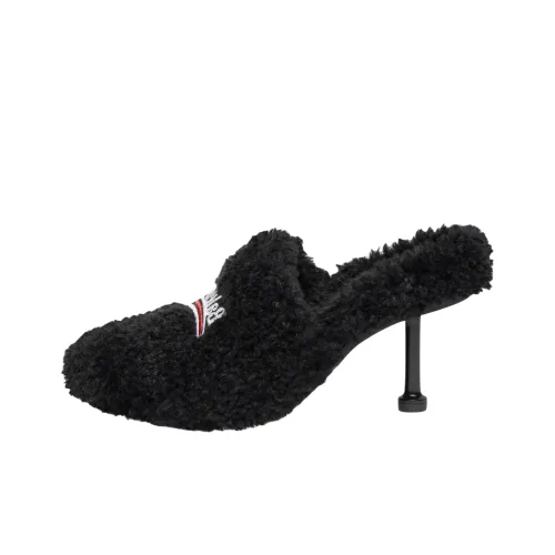 Balenciaga Стильные Сандалии 8 см Женские Черные