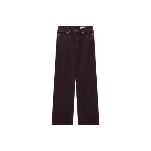 RAG BONE Бургунди Вино Женские Джинсы