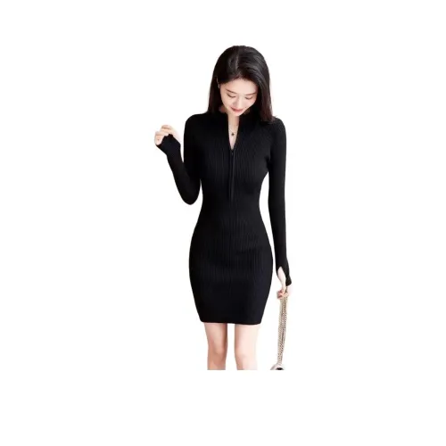 XIANSINIAO Длинное платье с длинными рукавами женское