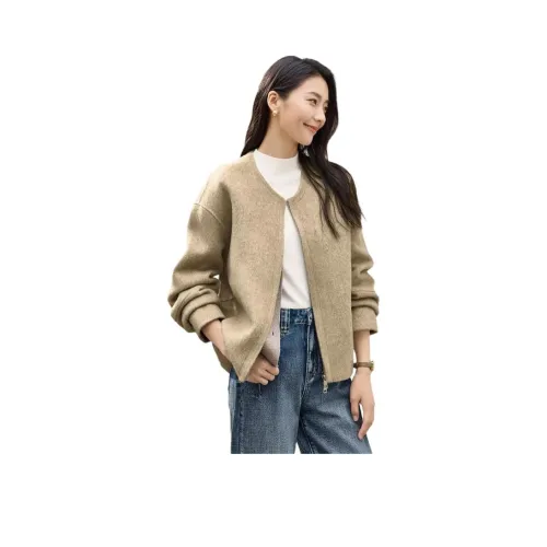 ZUOSAISI Бежево-желтый Женское пальто