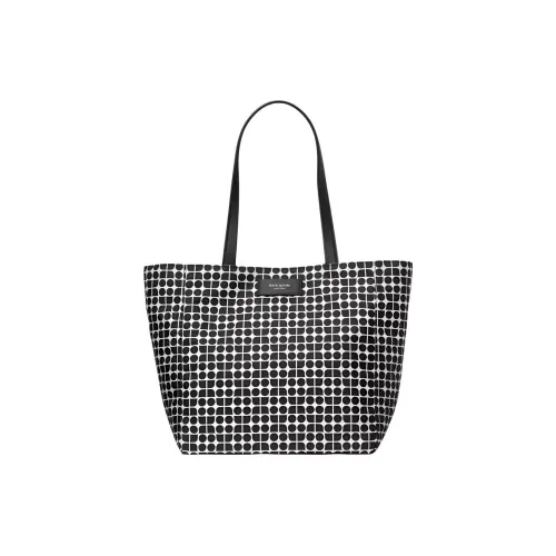 Kate Spade Переработанный полиэстер Тоут Сумка Сумка для покупок Сумка на плечо Сумка Большая женская Черная Многоцветная
