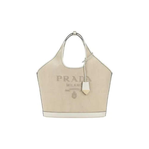 PRADA Холст Сумка Женская Песочного цвета